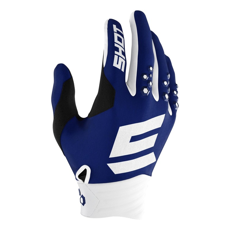Gants cross Shot Contact bleu/blanc- 8