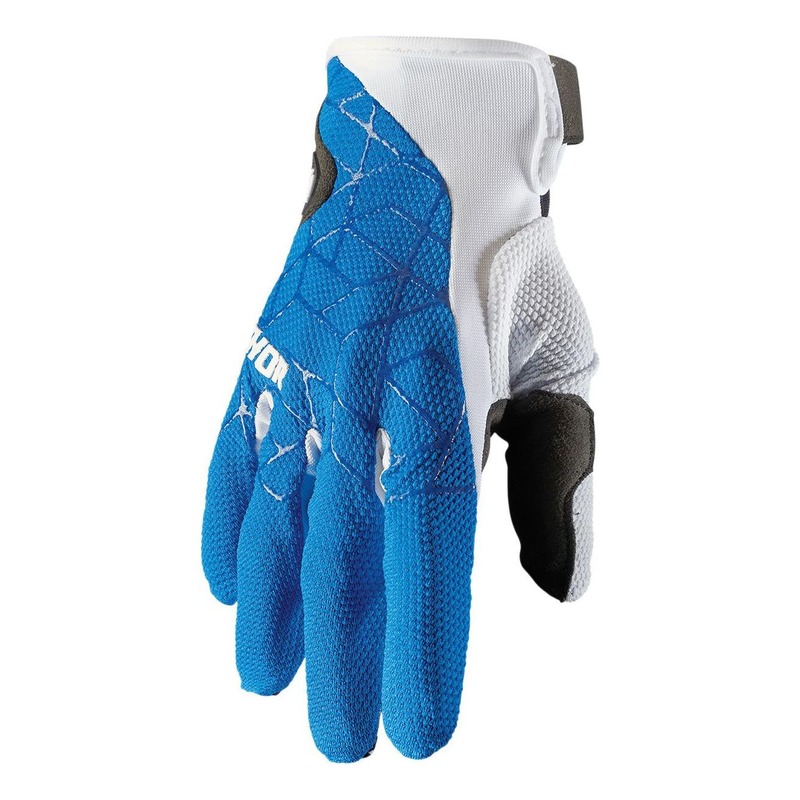 Gants cross Thor Draft bleu/blanc- XS
