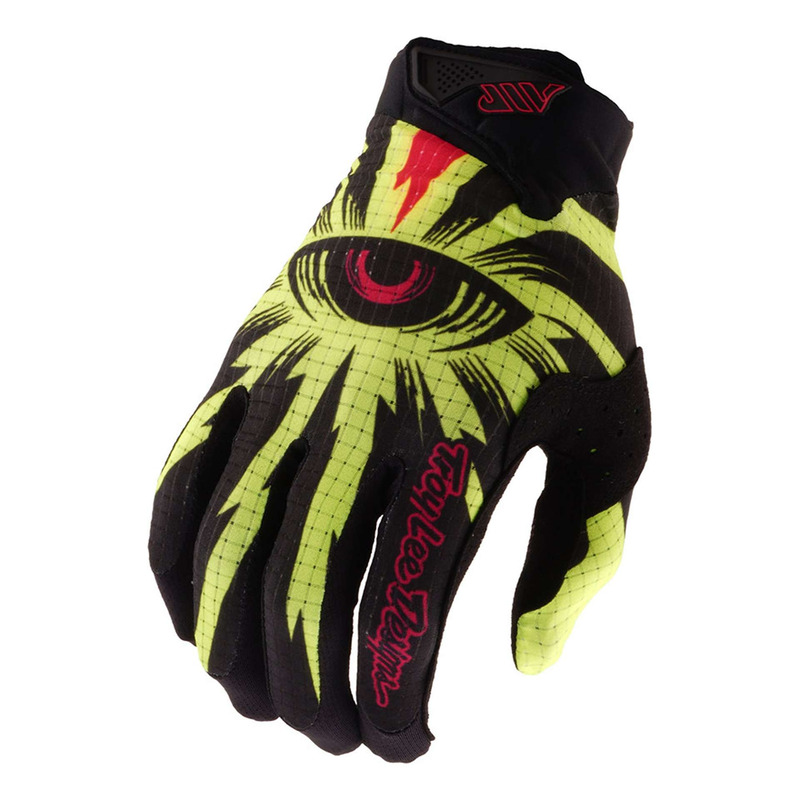 Gants cross Troy Lee Designs Air Cyclops noir/jaune fluo