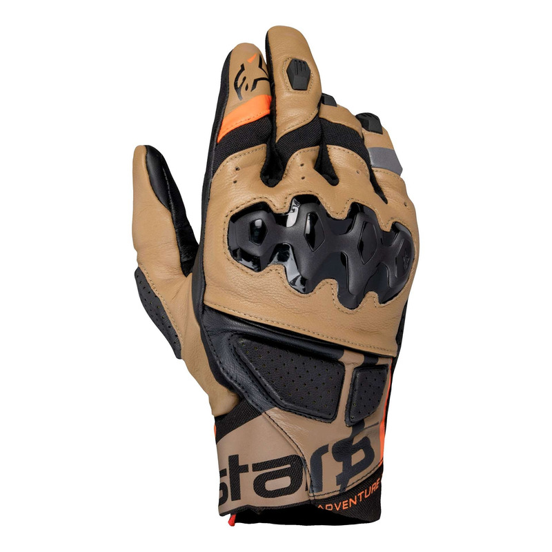 Gants cuir Alpinestars Belize V3 Drystar black/gobi brown/sand- S