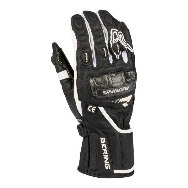 Gants cuir Bering Steel-R noir/blanc- T8