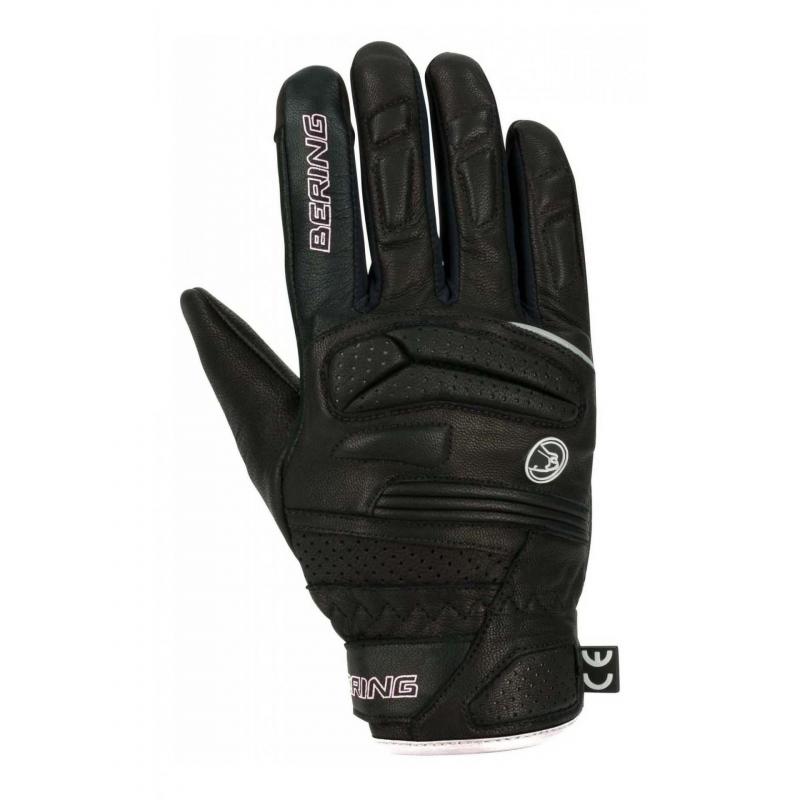 Gants cuir femme Bering Lady Java noir/blanc- 5