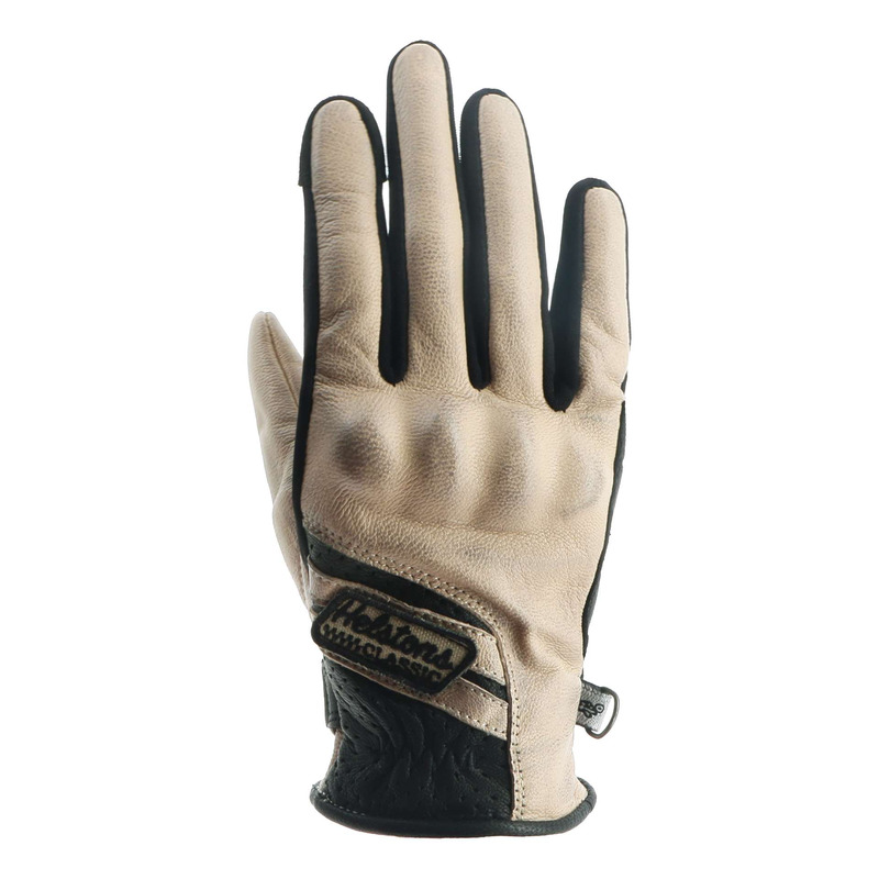 Gants cuir femme Helstons DS Air Lady noir/beige- T6