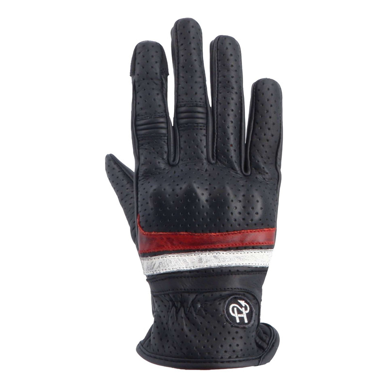 Gants cuir femme Helstons Rush Air noir/blanc/rouge