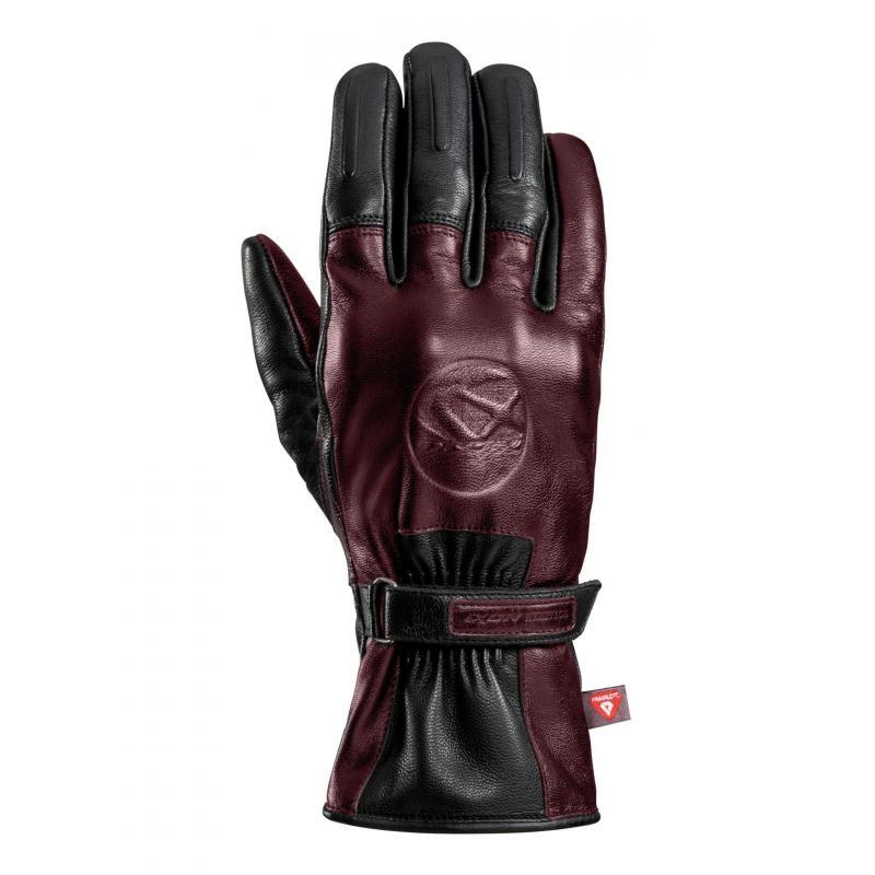 Gants cuir femme Ixon Pro Randall L bordeaux/noir- XS