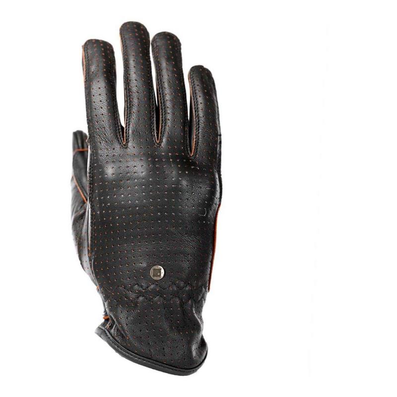 Gants cuir femme Overlap Mila Vented noir- XS
