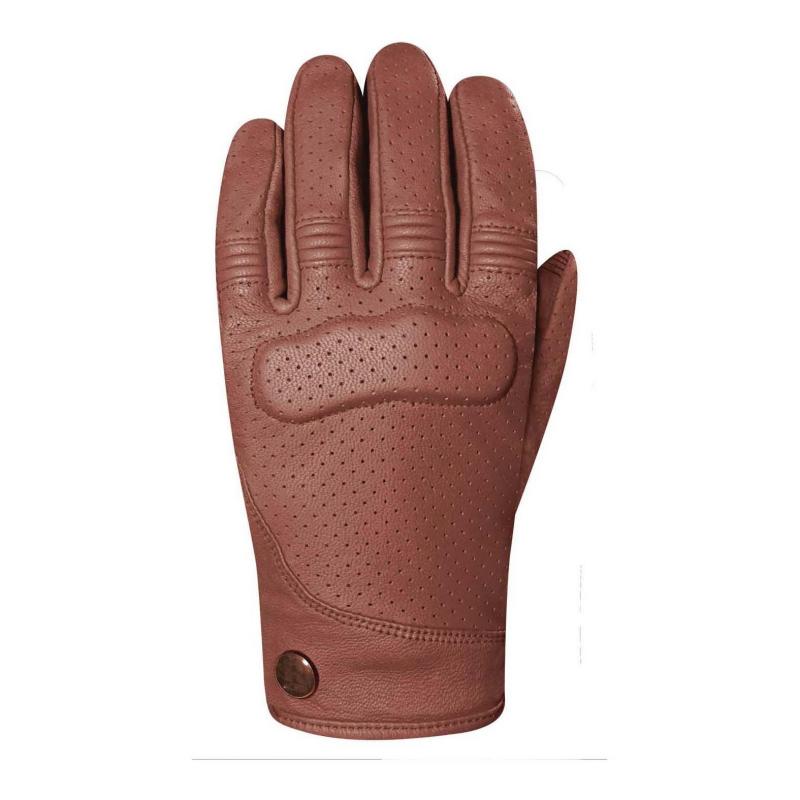 Gants cuir femme Racer Shirley marron- XS