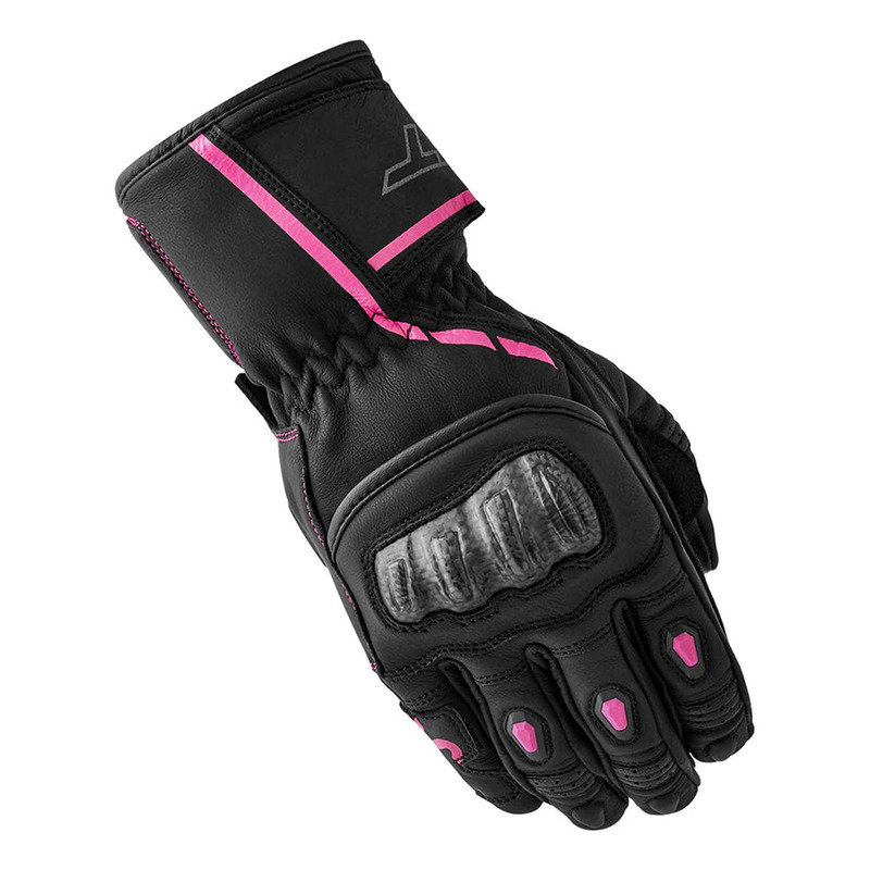 Gants cuir femme RST S1 Women noir/rose