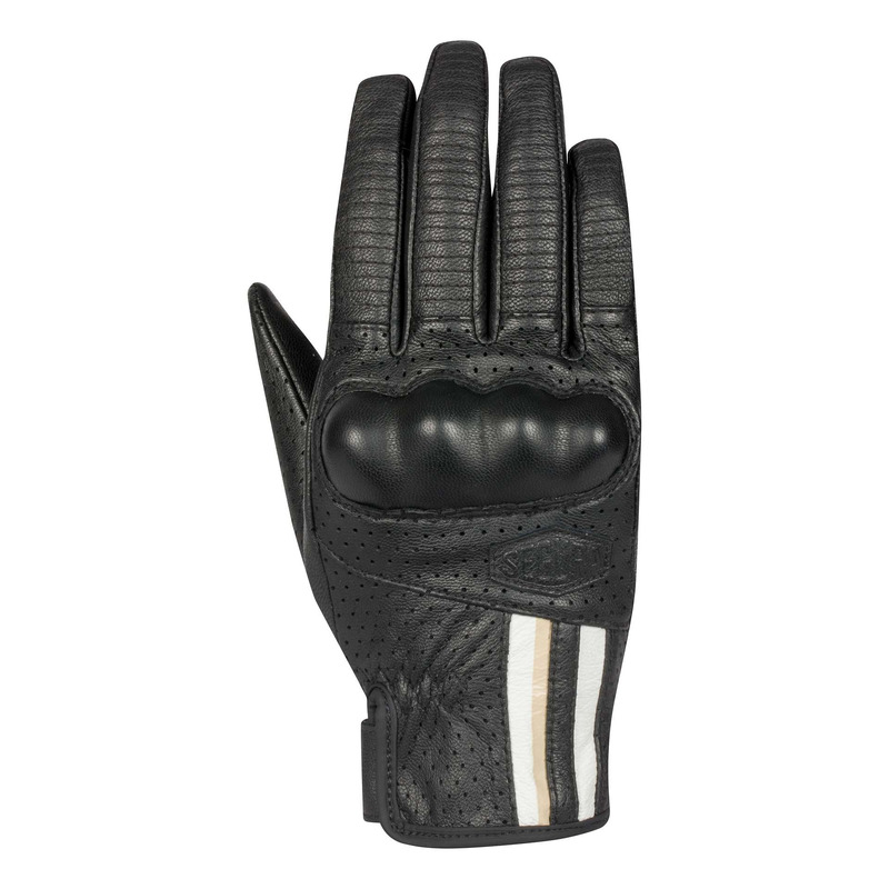 Gants cuir femme Segura Lady Romeo noir/blanc- T5