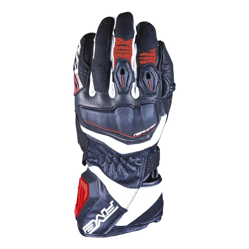 Gants cuir Five RFX4 Evo noir/blanc/rouge- XS