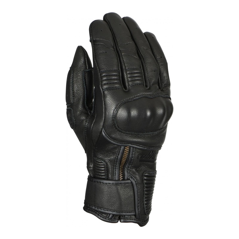 Gants cuir Furugan Swan lady D3O noir- XS