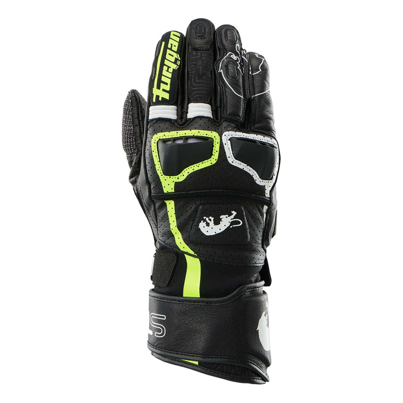 Gants cuir Furygan STYG15 Vented noir/blanc/jaune