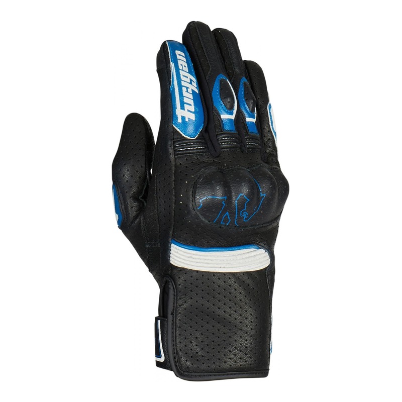 Gants cuir Furygan TD Roadster noir/bleu/blanc- S