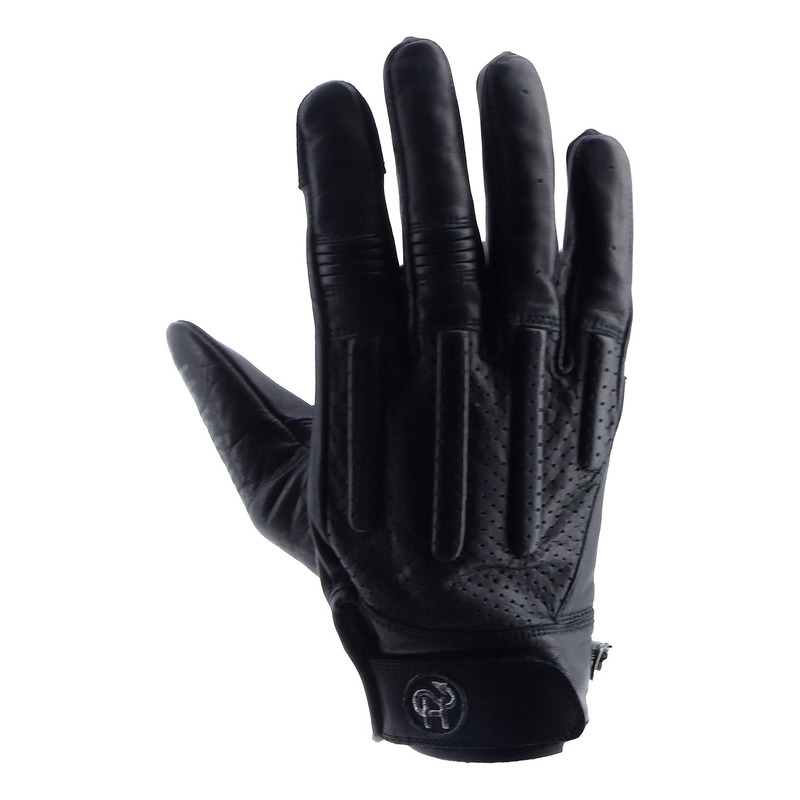 Gants cuir Helstons Leo Air noir/noir