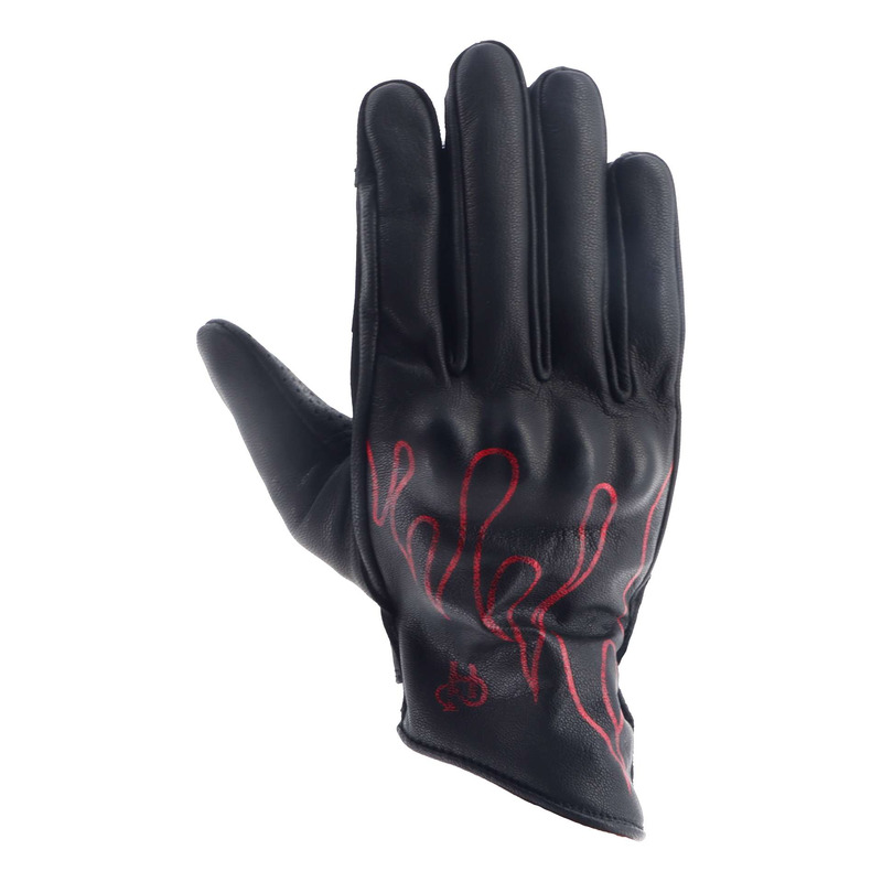 Gants cuir Helstons Rod Air noir/rouge