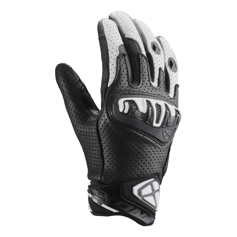 Gants cuir Ixon Mirage Leather noir/blanc