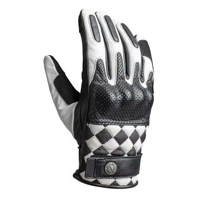 Gants cuir John Doe Tracker Race white/black