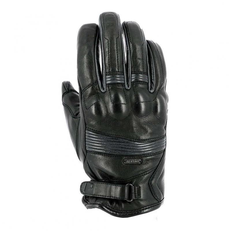 Gants cuir Overlap Lenny noir- M