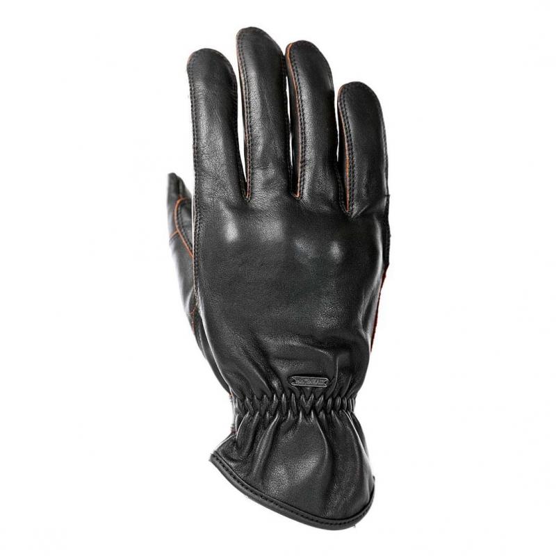 Gants cuir Overlap Milo noir- M