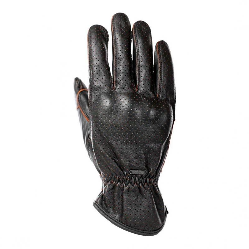 Gants cuir Overlap Milo Vented noir- M