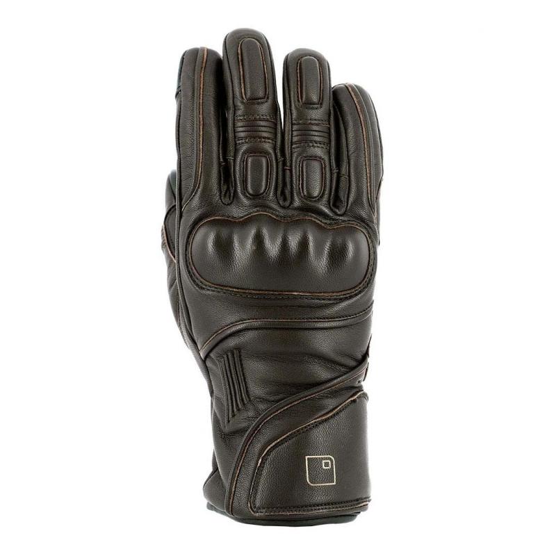 Gants cuir Overlap Tim waterproof marron- M