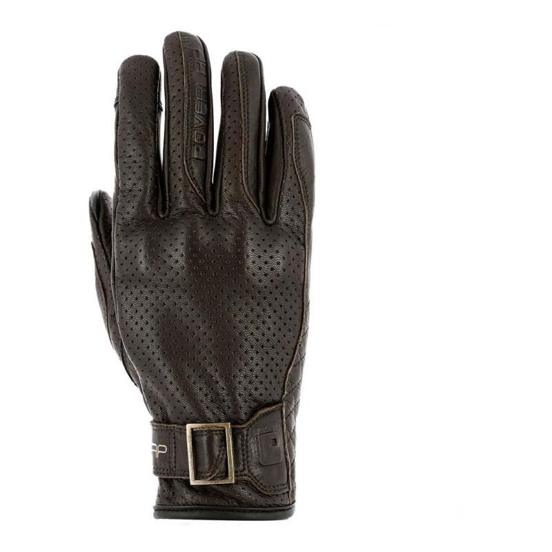 Gants cuir Overlap Tormo marron- M