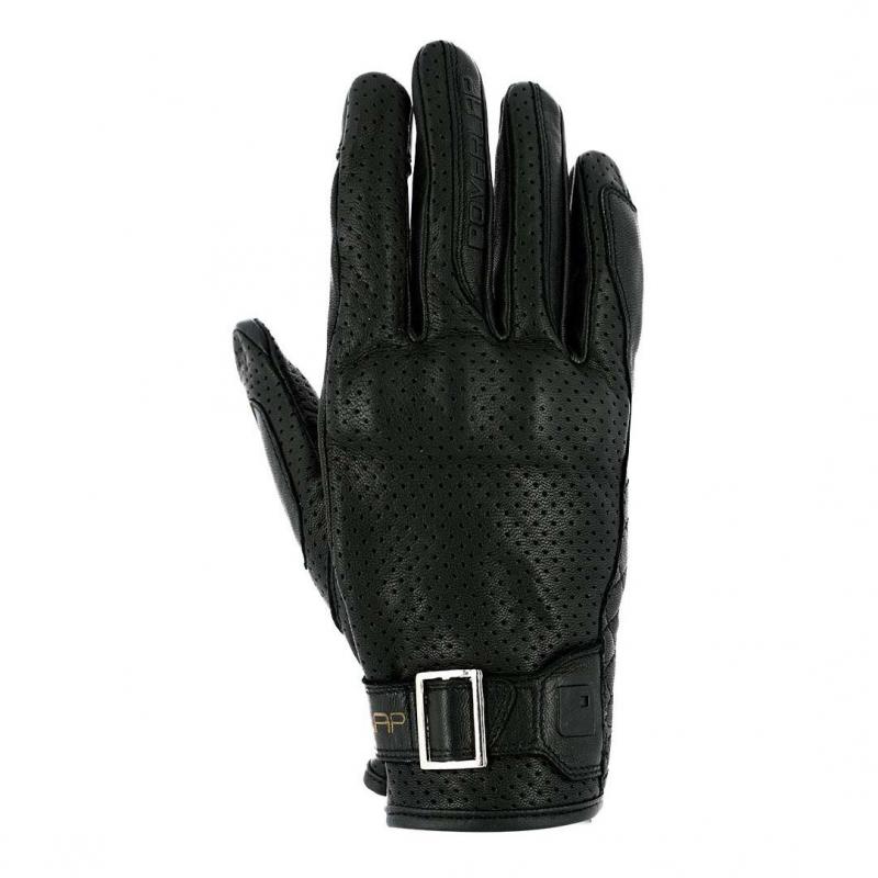Gants cuir Overlap Tormo noir- M