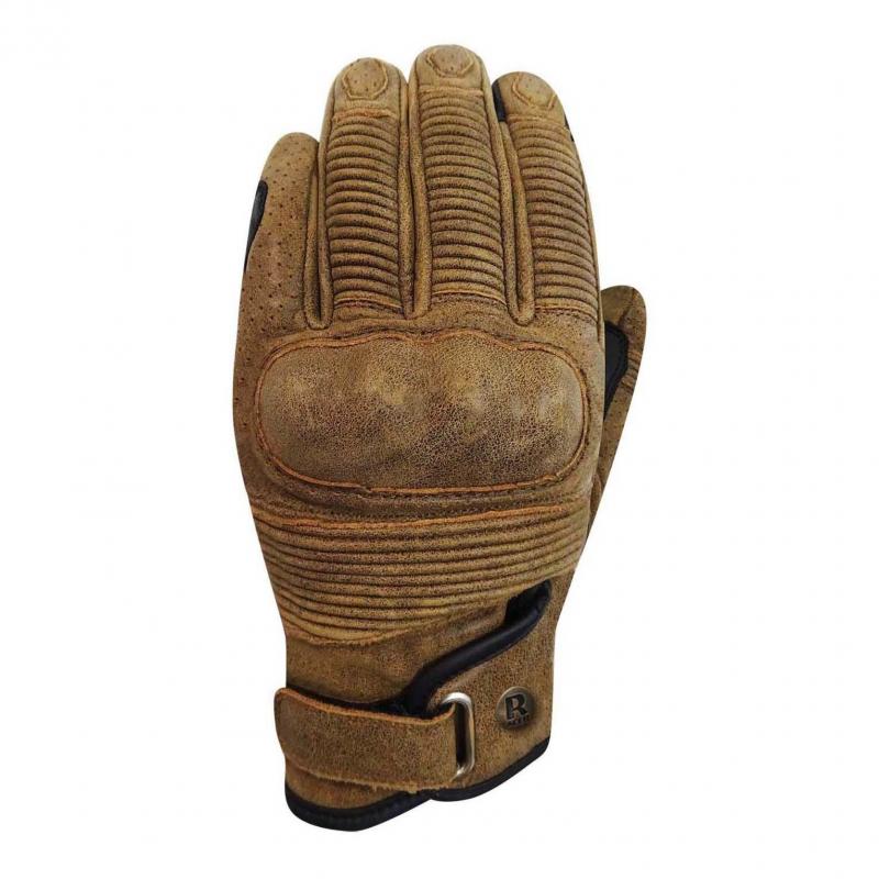 Gants cuir Racer Muddy marron- S