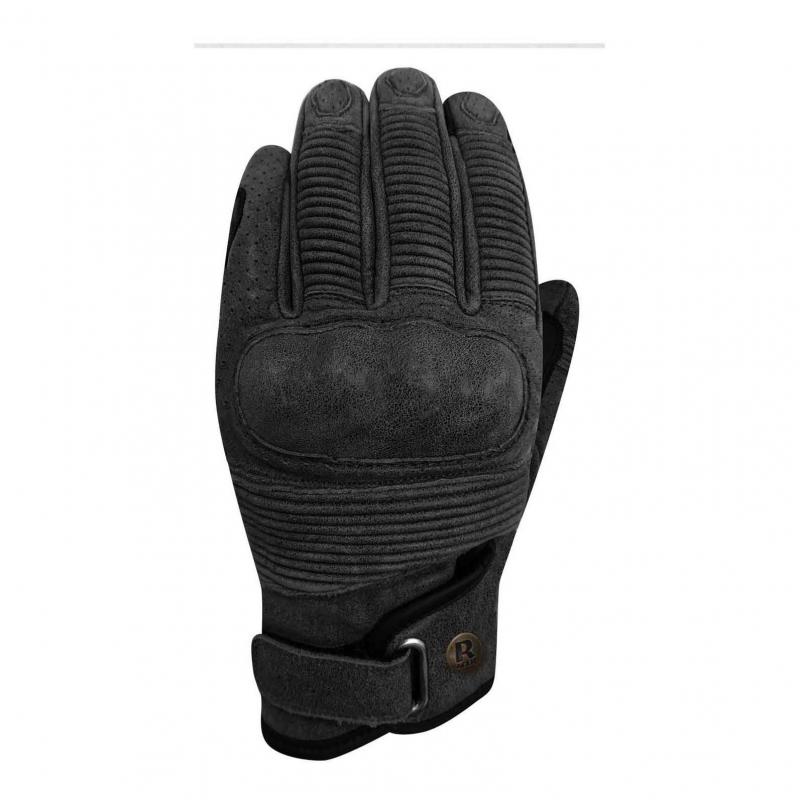 Gants cuir Racer Muddy noir- S