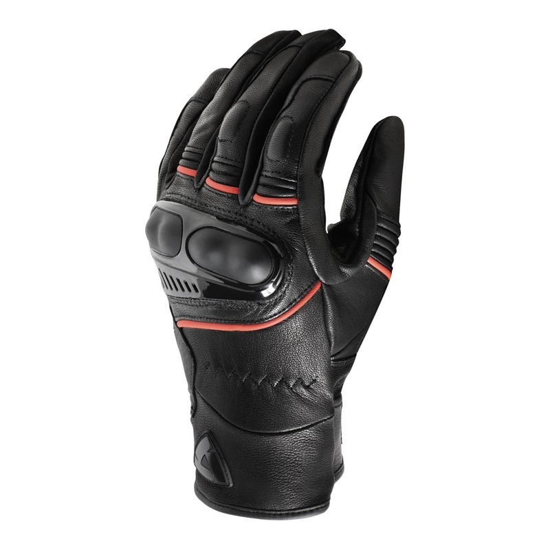 Gants cuir Rev'it Hyperion H2O noir/rouge neon- S