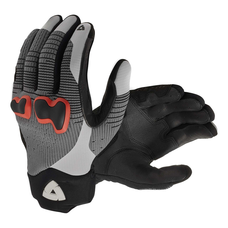 Gants cuir Rev’It Kinetic 2 grey/red