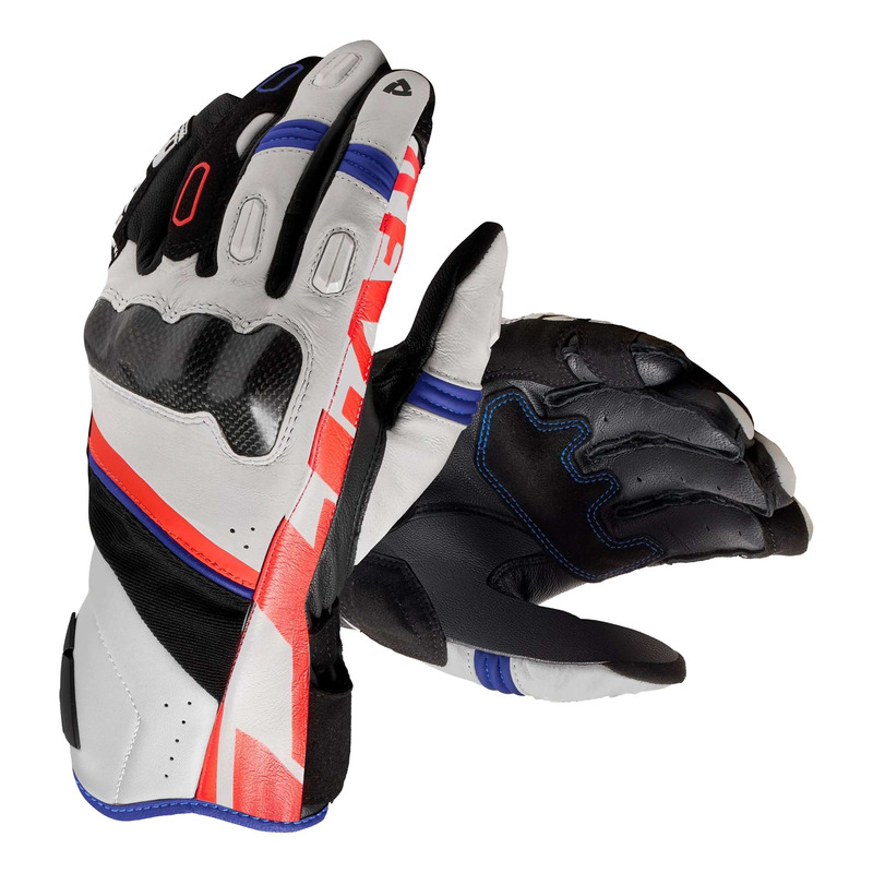 Gants cuir Rev’It RSR 5 white/blue
