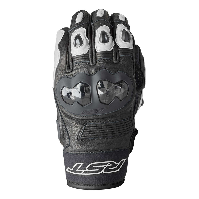Gants cuir RST Freestyle 3 D3O noir/blanc