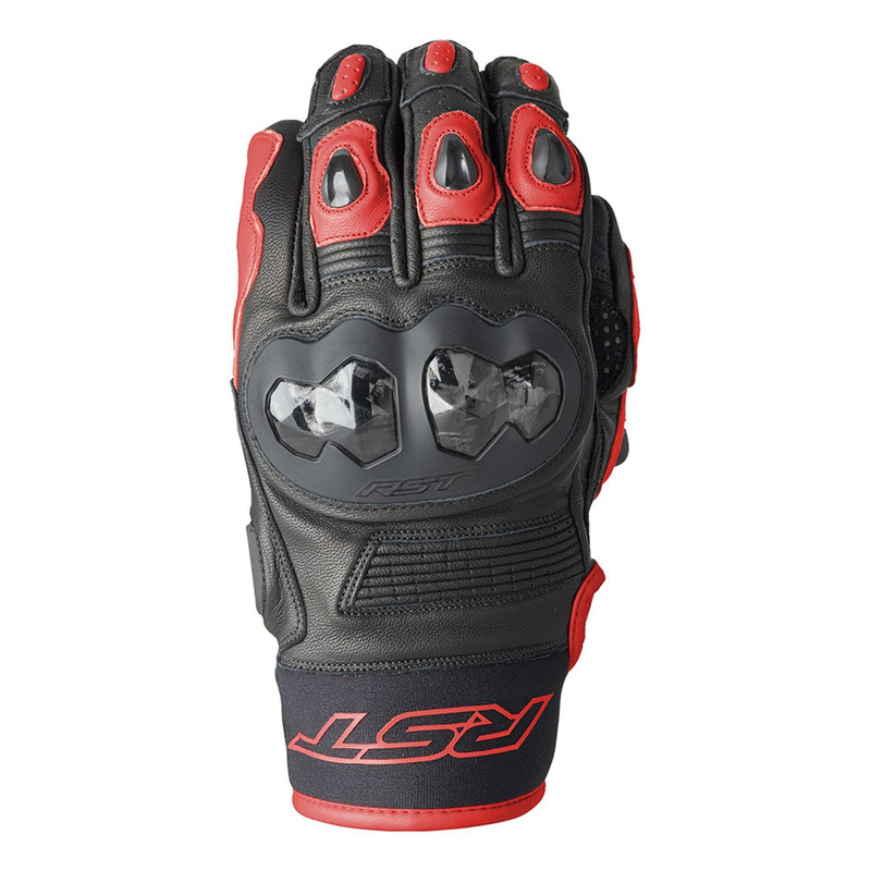 Gants cuir RST Freestyle 3 D3O noir/rouge