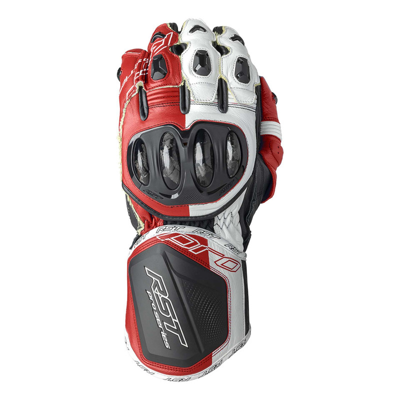 Gants cuir RST Pro Series GP D3O noir/rouge