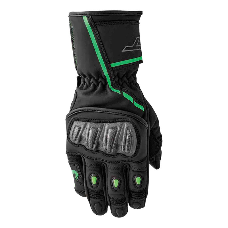 Gants cuir RST S1 noir/vert fluo