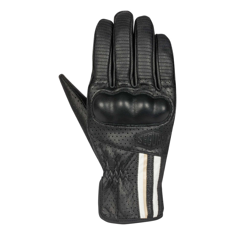 Gants cuir Segura Romeo noir/blanc- T8