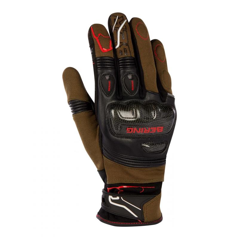 Gants cuir/textile Bering Cortex noir/kaki- T8