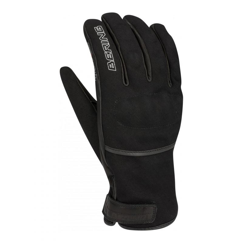 Gants cuir/textile Bering Hallenn noir- 8