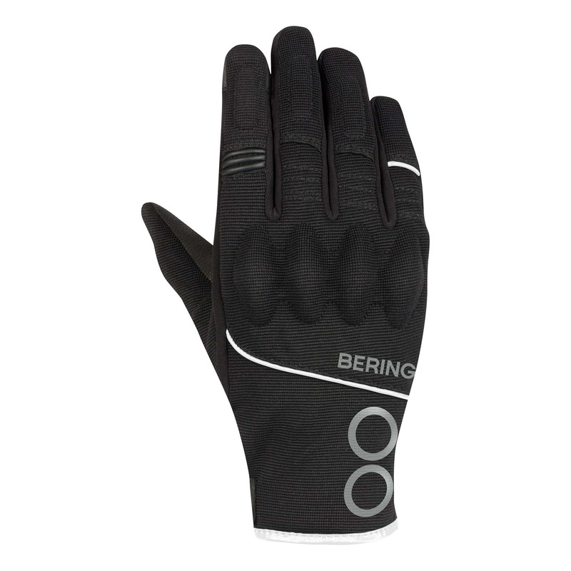 Gants cuir/textile Bering Nassau noir/blanc- T8