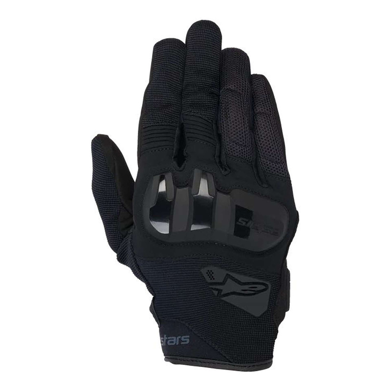 Gants cuir/textile femme Alpinestars Stella Chrome black/asphalt- XS