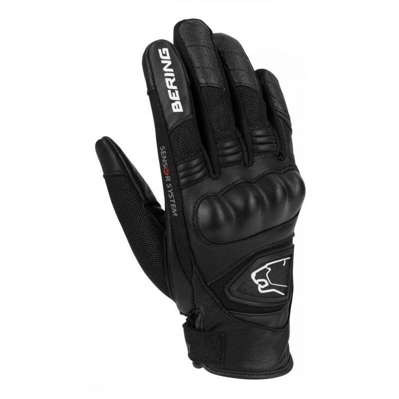 Gants cuir/textile femme Bering Lady Ginza noir- T5