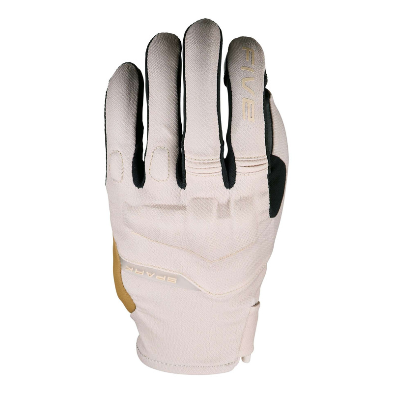 Gants cuir/textile femme Five Spark Woman beige/tan