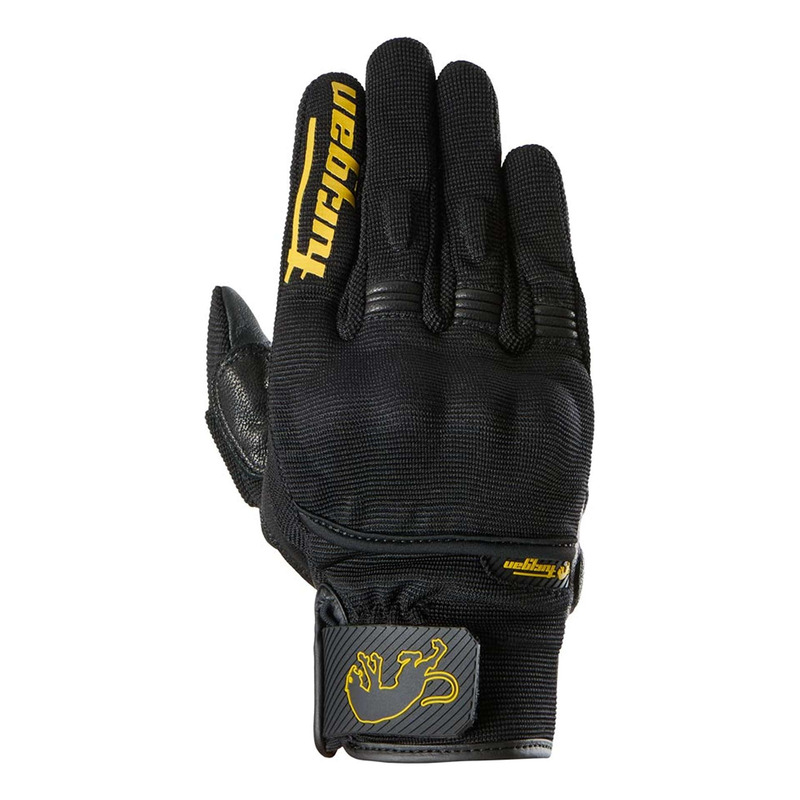 Gants cuir/textile femme Furygan Jet Lady D3O Evo noir/or