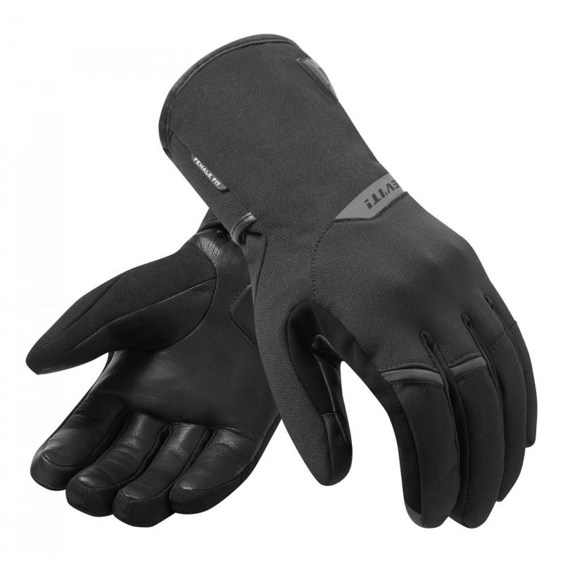 Gants cuir/textile femme Rev'it Chevak Gore-Tex Ladies noir- S