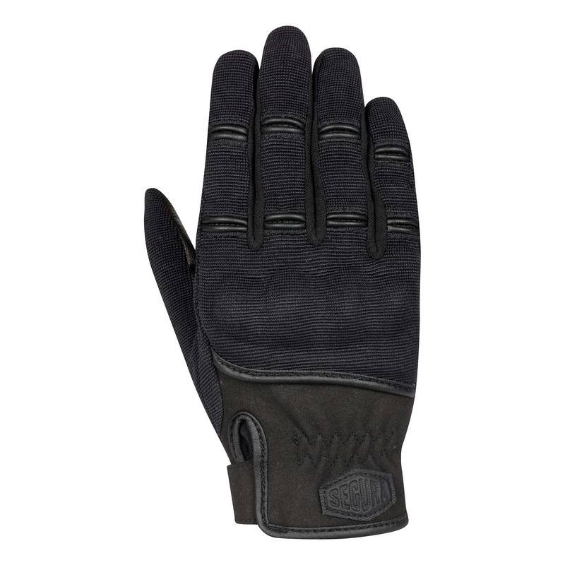 Gants cuir/textile femme Segura Lady Palmer noir- T5