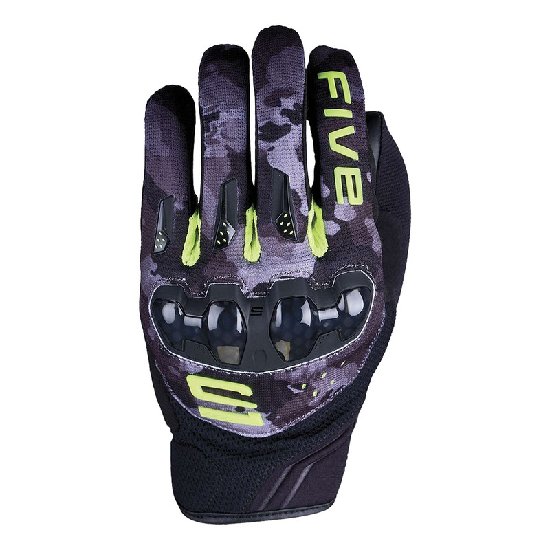 Gants cuir/textile Five RSX black/fluo yellow