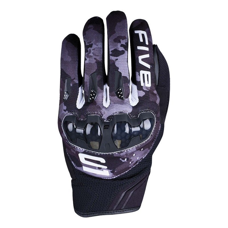 Gants cuir/textile Five RSX black/white