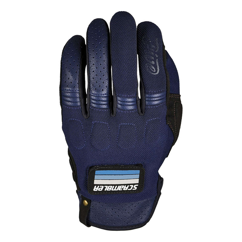 Gants cuir/textile Five Scrambler navy/black