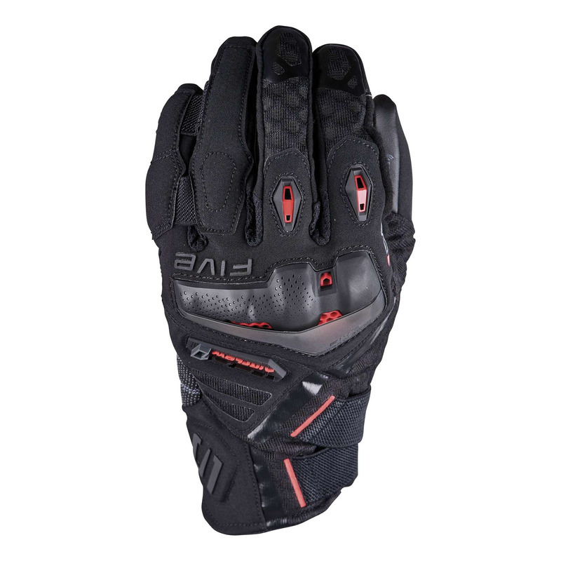 Gants cuir/textile Five TFX1 Airflow Short black/fluo red